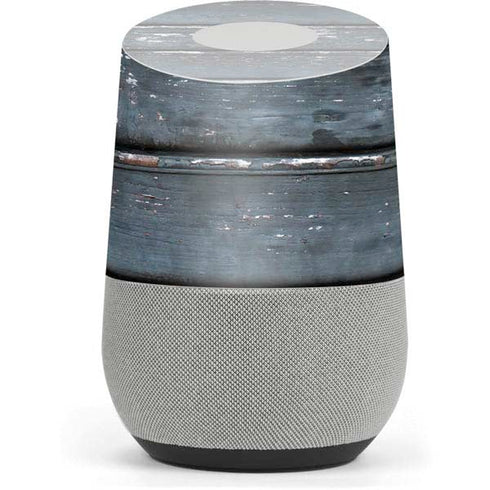 Chipped Blue Wood Google Home Skin
